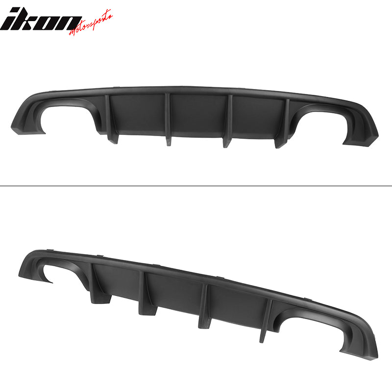 Free-Motor802 Matte Black Rear Bumper Lip Aprons For 2012-2014 Dodge Charger SRT8 Sedan