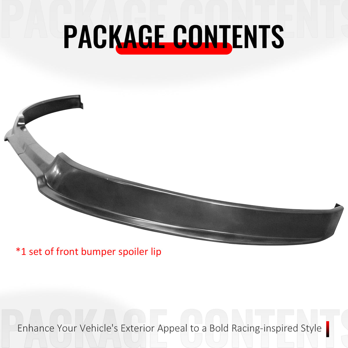 Fits 12-14 Ford Focus Base KB Style Front Bumper Lip Spoiler Unpainted PU 2PCS
