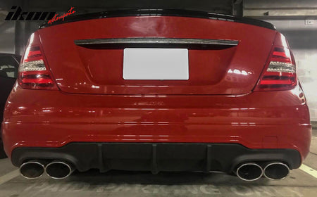 Fits 12-14 Benz W204 C-Class C180 C250 C300 C350 C63 AMG Rear Bumper Diffuser