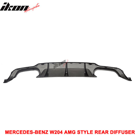 Fits 12-14 Benz W204 C-Class C180 C250 C300 C350 C63 AMG Rear Bumper Diffuser