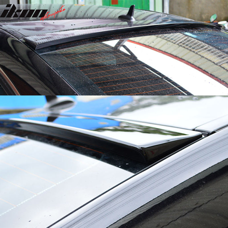 Trunk Spoiler Compatible With 2012-2015 MB Benz C-Class C204 Coupe 2Dr, Factory Style Rear Roof Spoiler Wing Real Carbon Fiber CF Tail Deck Lid Bodykit by IKON MOTORSPORTS, ?2012 2013