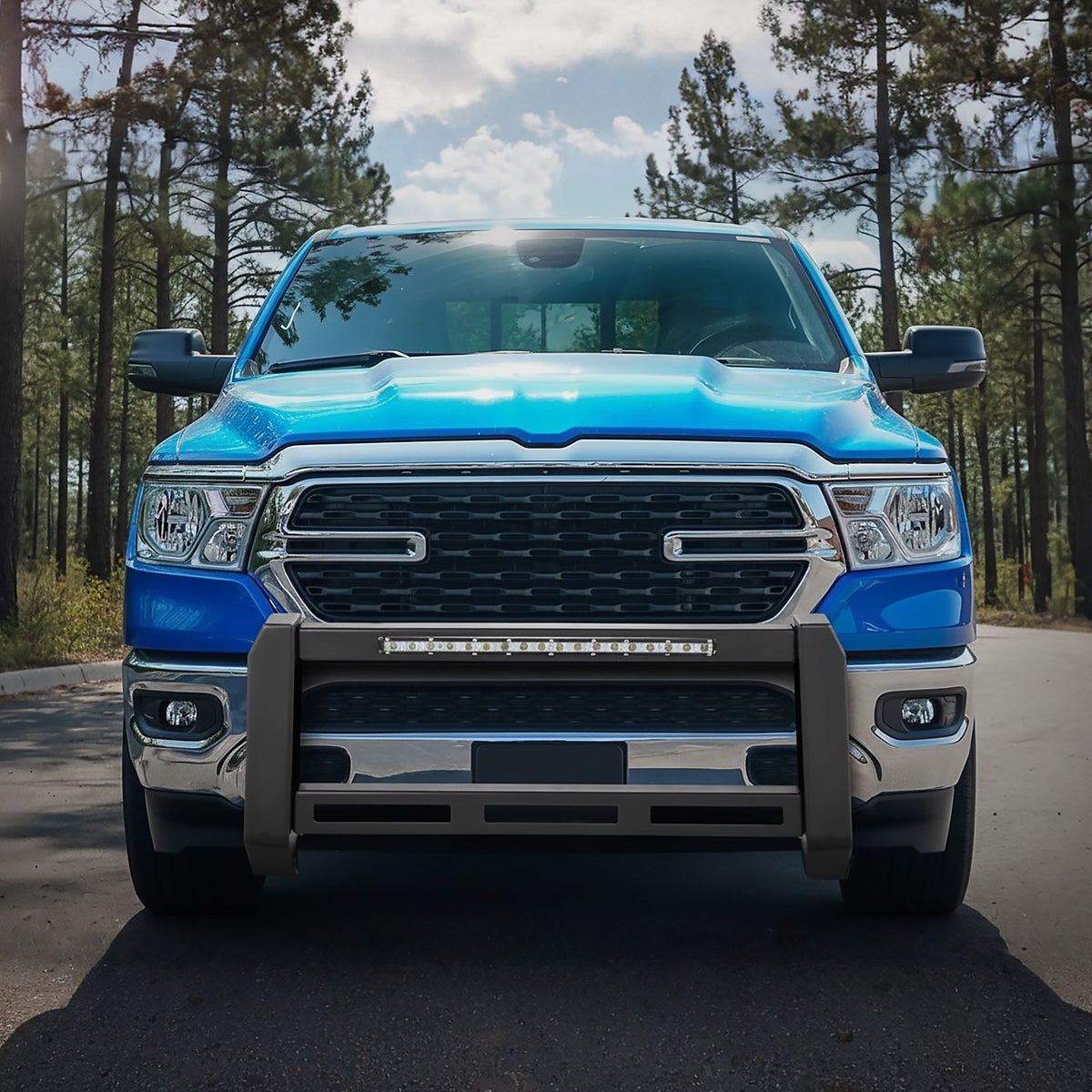 Fits 19-24 Ram 1500 Bull Bar Front Brush Push Bumper Grille Guard Protector