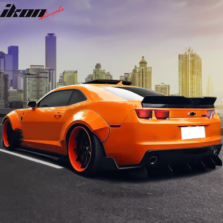 IKON MOTORSPORTS Side Skirts Extension Compatible With 2012-2015 Chevrolet Camaro, ZL1 MB Style Add On Side Skirts Extension PP