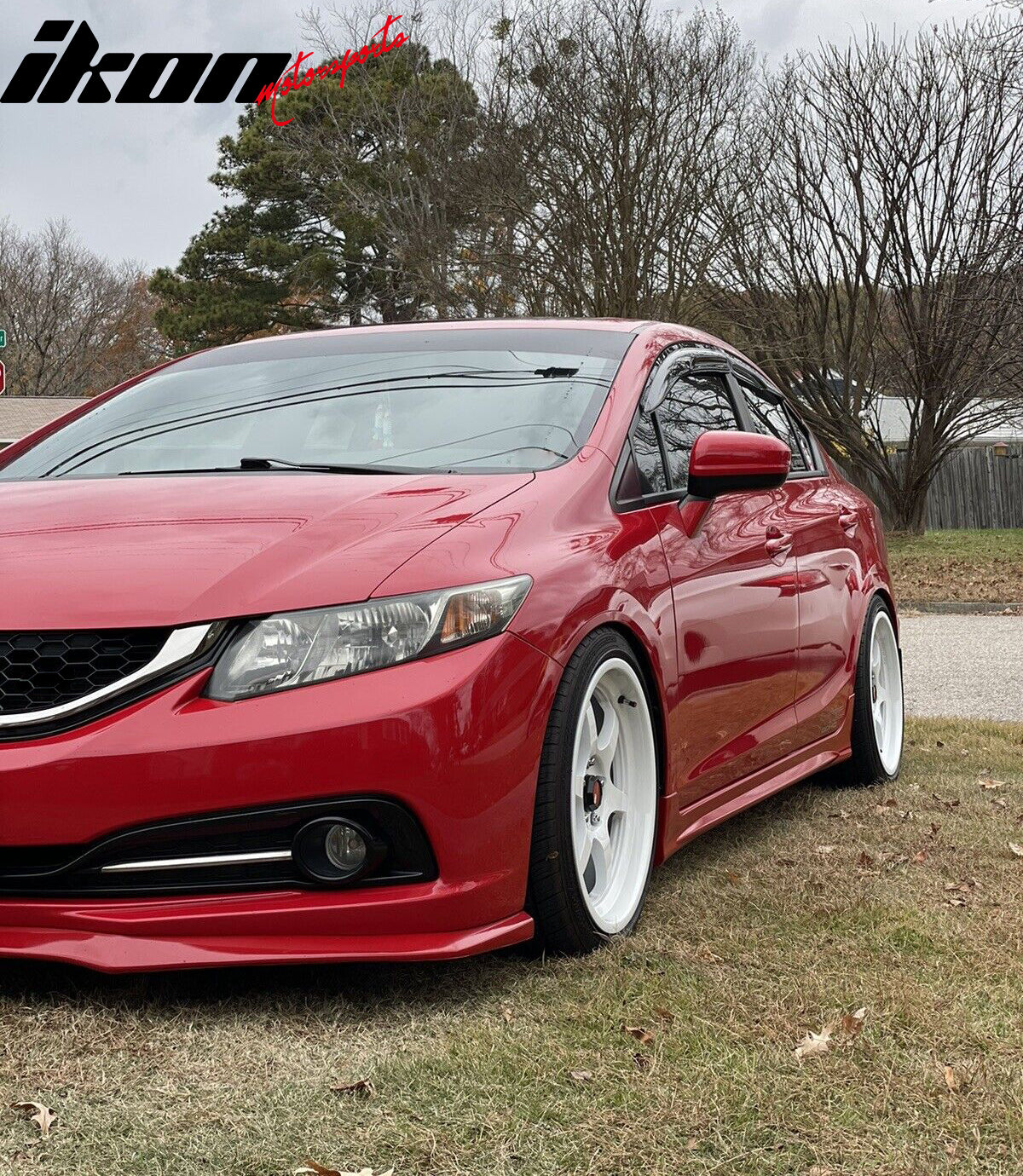 Unpainted Mugen Style Side Skirts For 2011-2015 Honda CR-Z (ABS Plastic, 2-Piece)