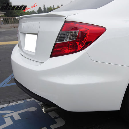 Fits 12-15 Honda Civic 9th Sedan Modulo Style Rear Trunk Spoiler Unpainted Gray