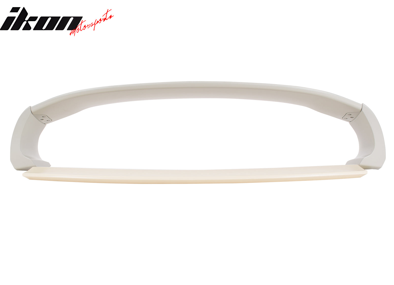 IKON MOTORSPORTS, Trunk Spoiler Compatible with 2012-2015 Honda Civic 9th Gen Sedan 4-Door, RR Style Unpainted Beige ABS Plastic Rear Trunk Lid Spoiler Wing Lip