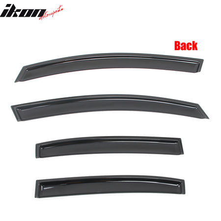 Fits 12-15 Honda Civic Sedan 4PC In Channel Window Visors Rain Deflector Acrylic