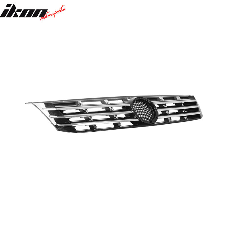 Fits 12-15 VW Passat OE Style Front Upper Grille Cover ABS Black With Chrome