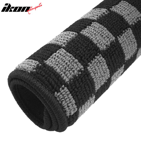 Fits 12-15 Toyota Prius Floor Mats Non-Slip Carpets Checkered Black Gray Plaid