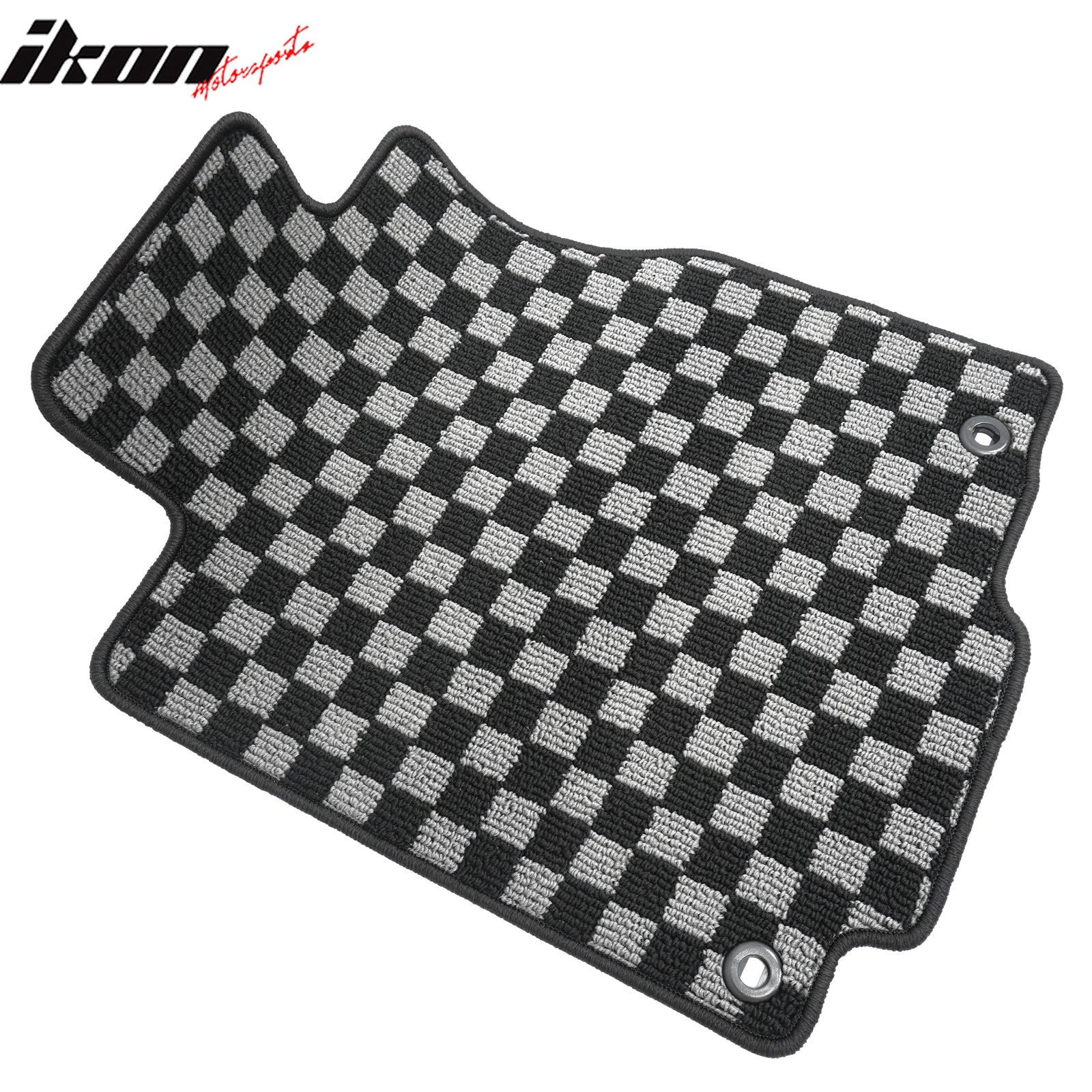For 12-16 Honda CR-V Auto Floor Mats Non-Slip Carpets Checkered Black Gray Plaid