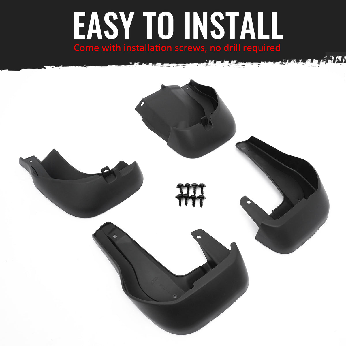 Fits 12-16 Honda CR-V Front & Rear Fender Mud Flaps Wheel Arch Splash Guards PP