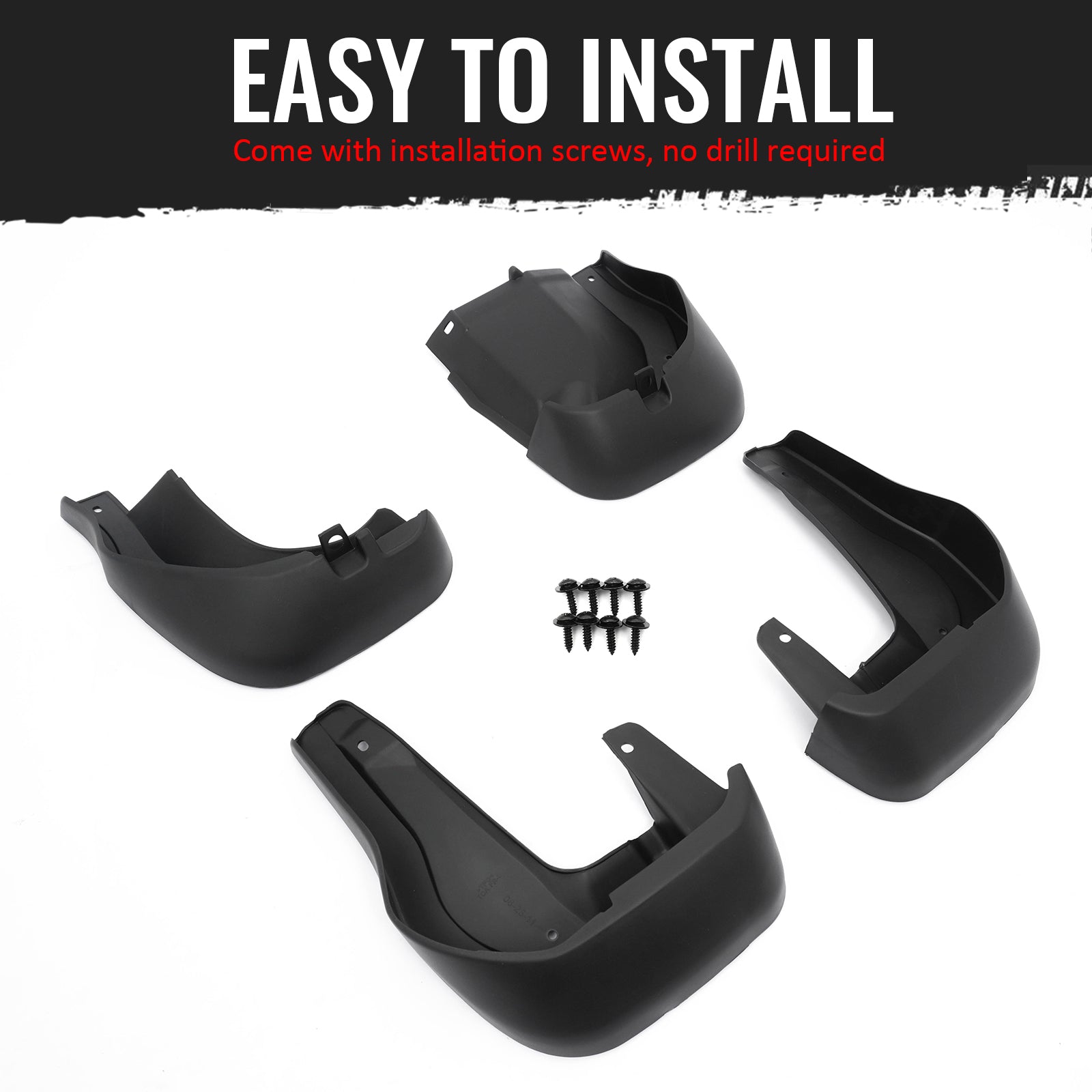 Fits 12-16 Honda CR-V Front & Rear Fender Mud Flaps Wheel Arch Splash Guards PP