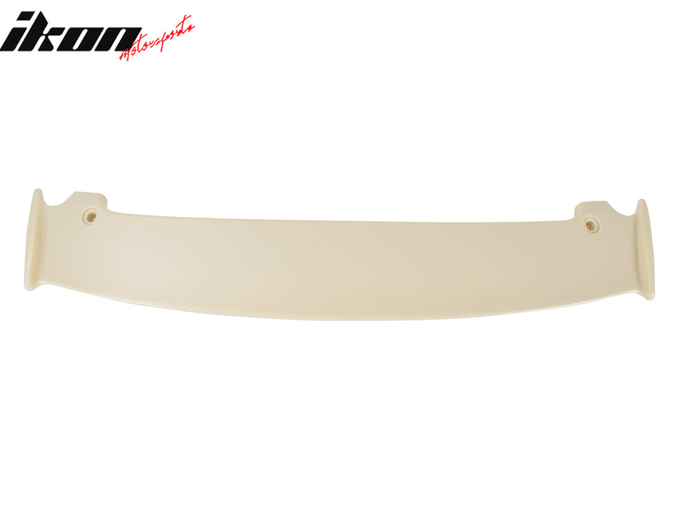 IKON MOTORSPORTS, Rear Window Roof Spoiler Compatible with 2012-2016 Honda CR-V CRV, Mugen Style Unpainted Beige ABS Plastic Top Roofline Windshield Visor Spoiler Wing