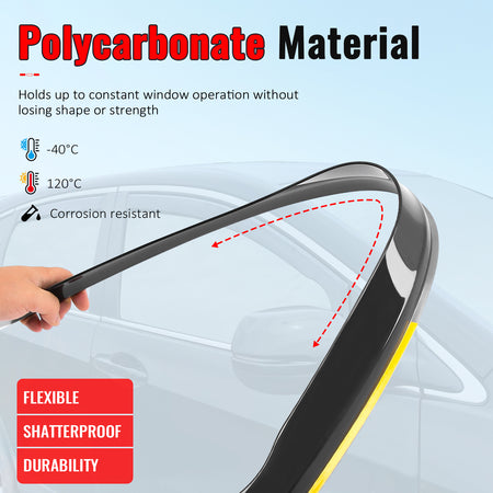 Fits 12-16 Honda CR-V Side Window Visors Injection PC In-Channel Deflectors 4PCS