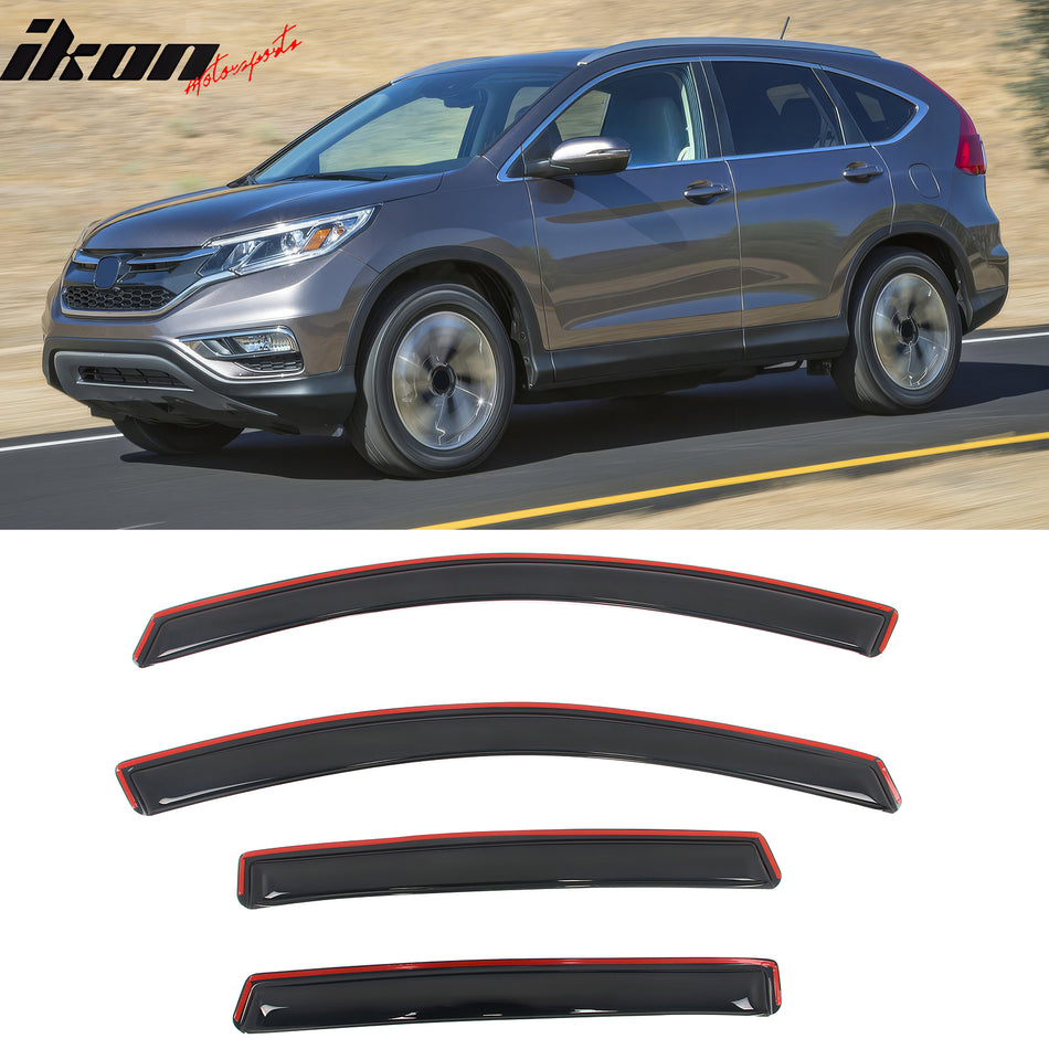 2012-2016 Honda CR-V Window Visors In-Channel Deflectors Guard 4PCS