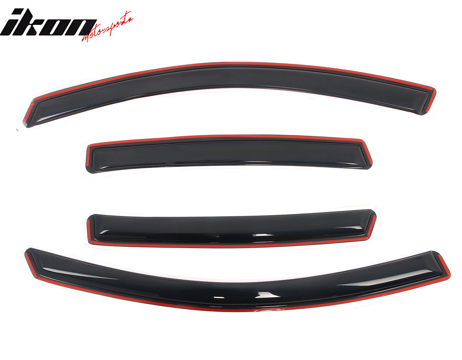 IKON MOTORSPORTS In Channel Window Visors Compatible with 2012-2016 Honda CR-V, Slim Style Acrylic Smoke Rain Guards, Side Window Wind Deflectors 4PCS