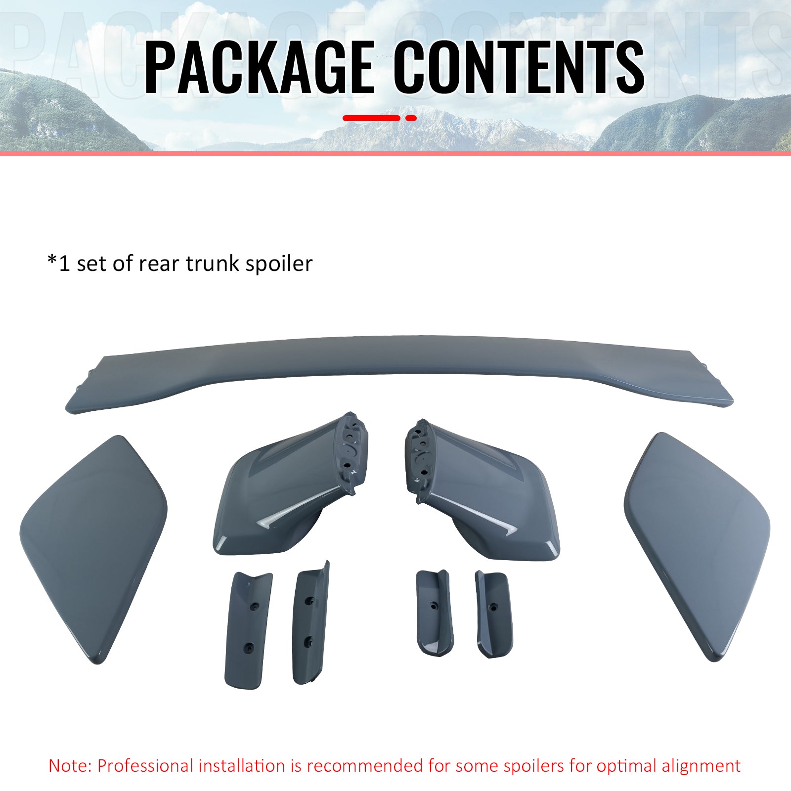 Fit 12-16 Subaru Impreza 15-21 WRX STI Style Trunk Spoiler Painted #PAF Gray 5PC