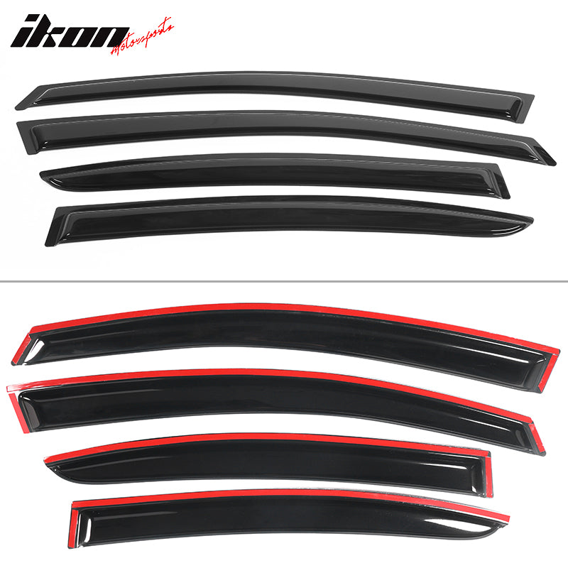 Fits 12-16 Subaru Impreza & 15-21 WRX STI 4PCS Window Visors Vent