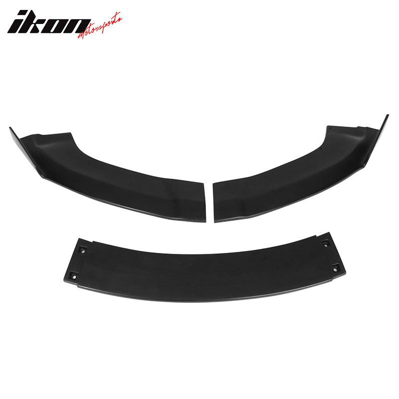 Fits 12-16 Tesla Model S Front Bumper Lip IKON Spoiler Unpainted 3PC Splitter