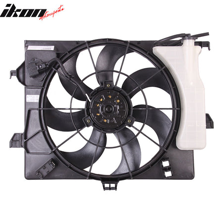 IKON MOTORSPORTS Radiator Cooling Fan Assembly Replacement for 2012-2017 Hyundai Accent& Veloster& Kia Rio 1.6L Auto Transmission, 253801R050 HY3115136 Automotive Engine Fans, Black