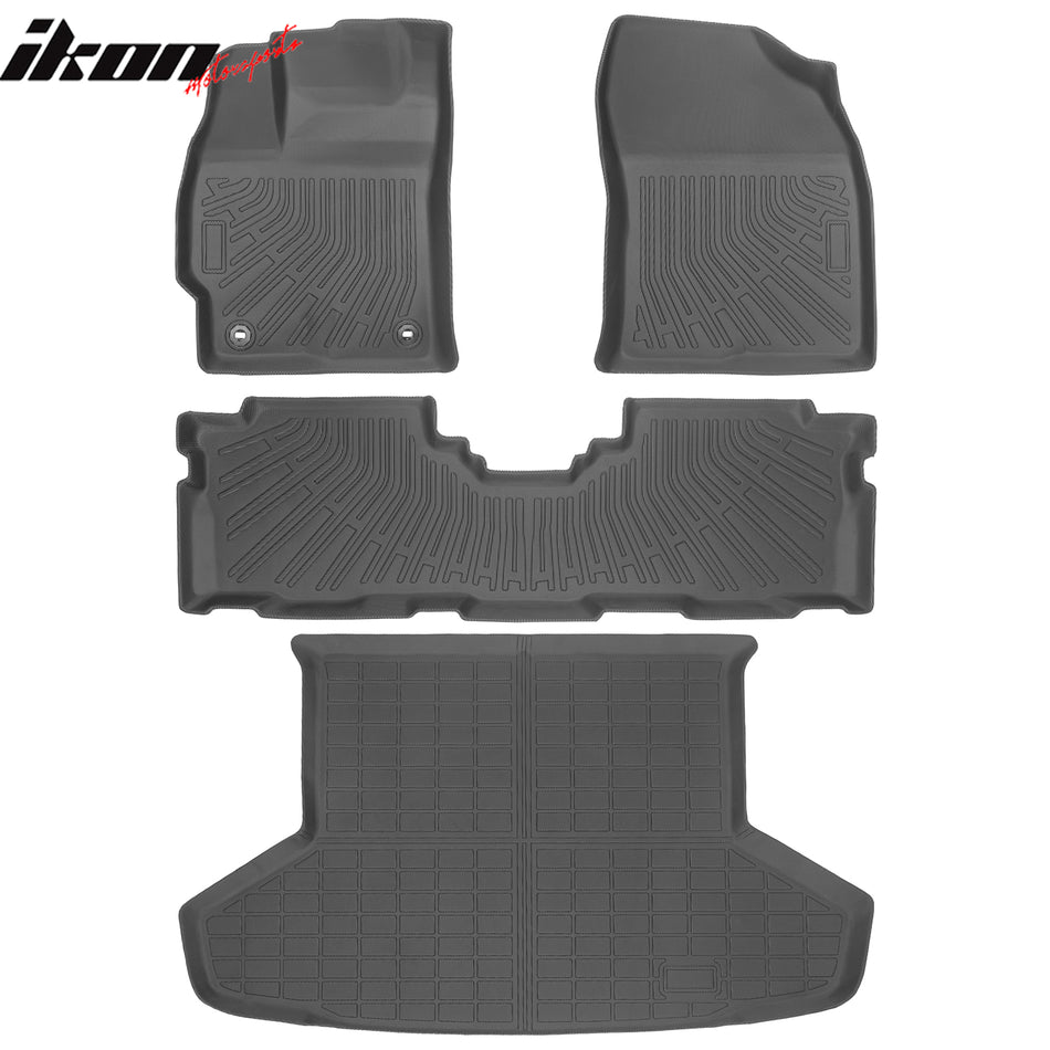 2012-2017 Toyota Prius V TPE All Weather 3PCS Floor Mats + Rear Trunk Mat Liner