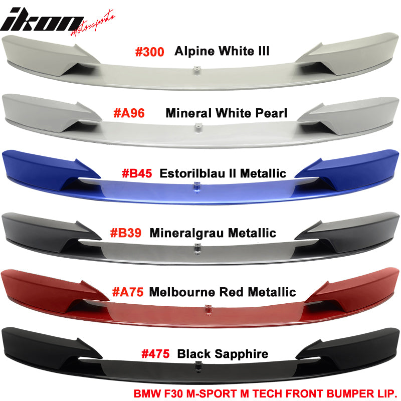 Compatible With 2012-2016 F30 M Performance Front Bumper Lip Chin Spoiler Painted All Color