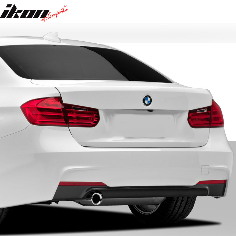 Fits 12-18 BMW F30 F35 3 Series Rear Bumper Cover Replacement W/Diffuser PP
