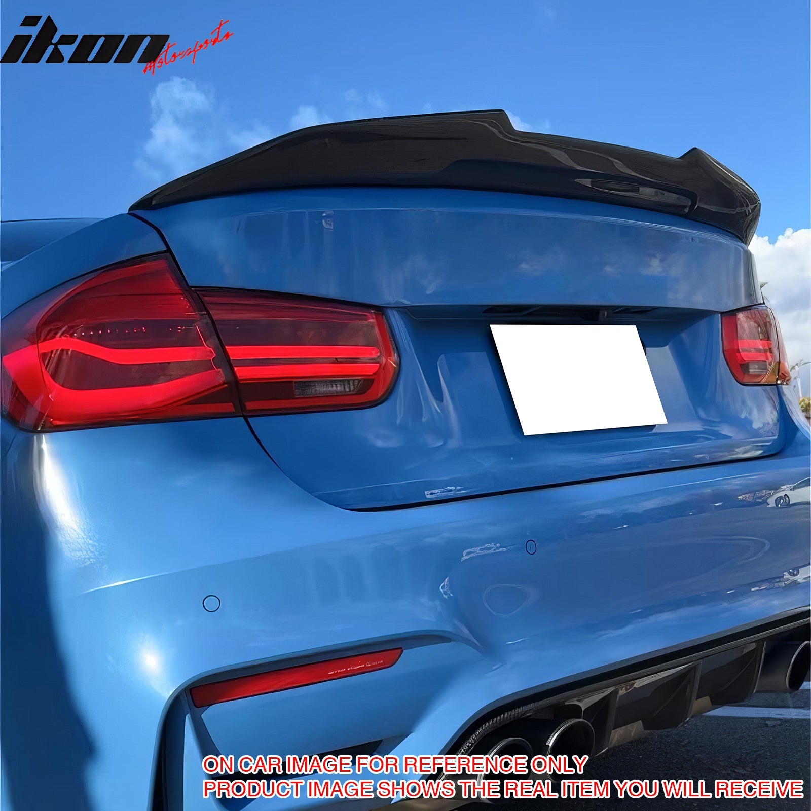 Fits 12-18 BMW F30 3-Series F80 M3 Sedan PSM Trunk Spoiler Carbon Fiber Print