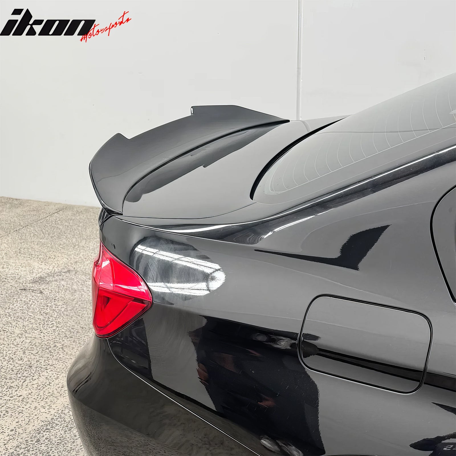 Fits 12-18 BMW F30 3-Series F80 M3 Sedan PSM Style Trunk Spoiler Lip Gloss Black