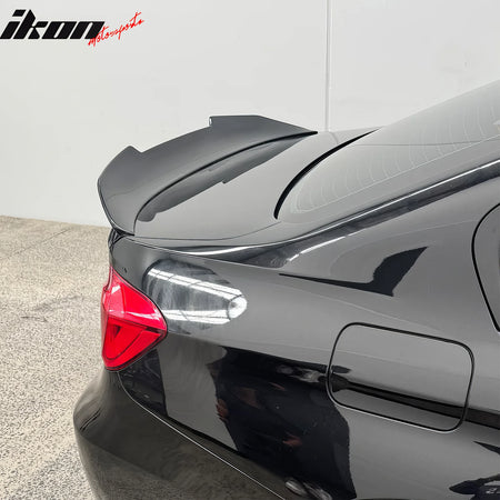 Fits 12-18 BMW F30 3-Series F80 M3 Sedan PSM Style Trunk Spoiler Lip Gloss Black