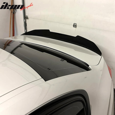 Fits 12-18 BMW F30 3-Series F80 M3 Sedan PSM Style Trunk Spoiler Lip Gloss Black
