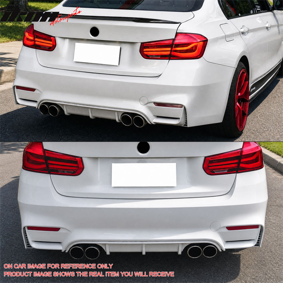Fit 2012-2018 BMW F30 3-Series Sedan Rear Bumper Covers M3 CS Style No PDC