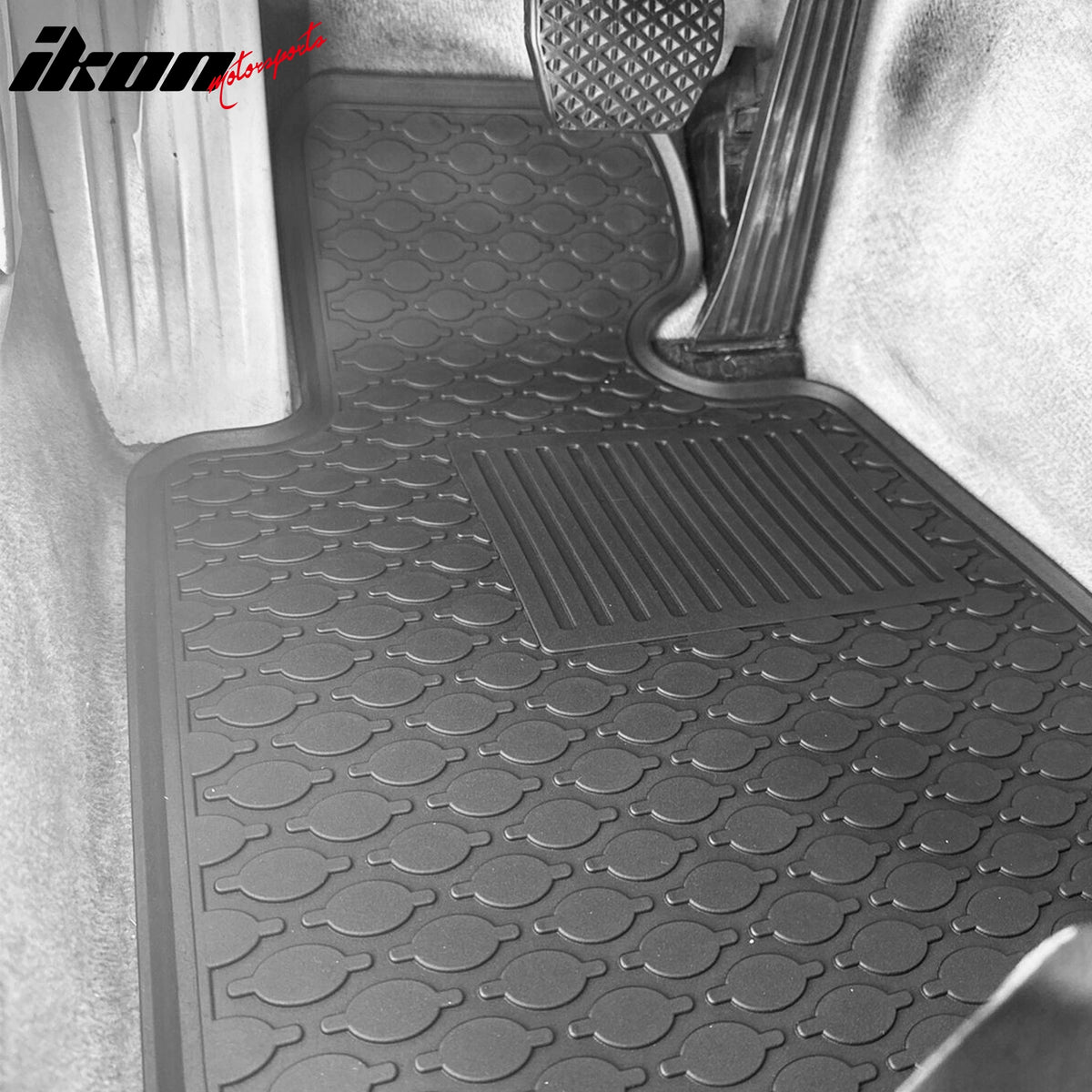 Fits 12-18 F30 3-Series/15-18 F80 M3 Heavy Duty Black Latex Floor Mats FOR (BMW)