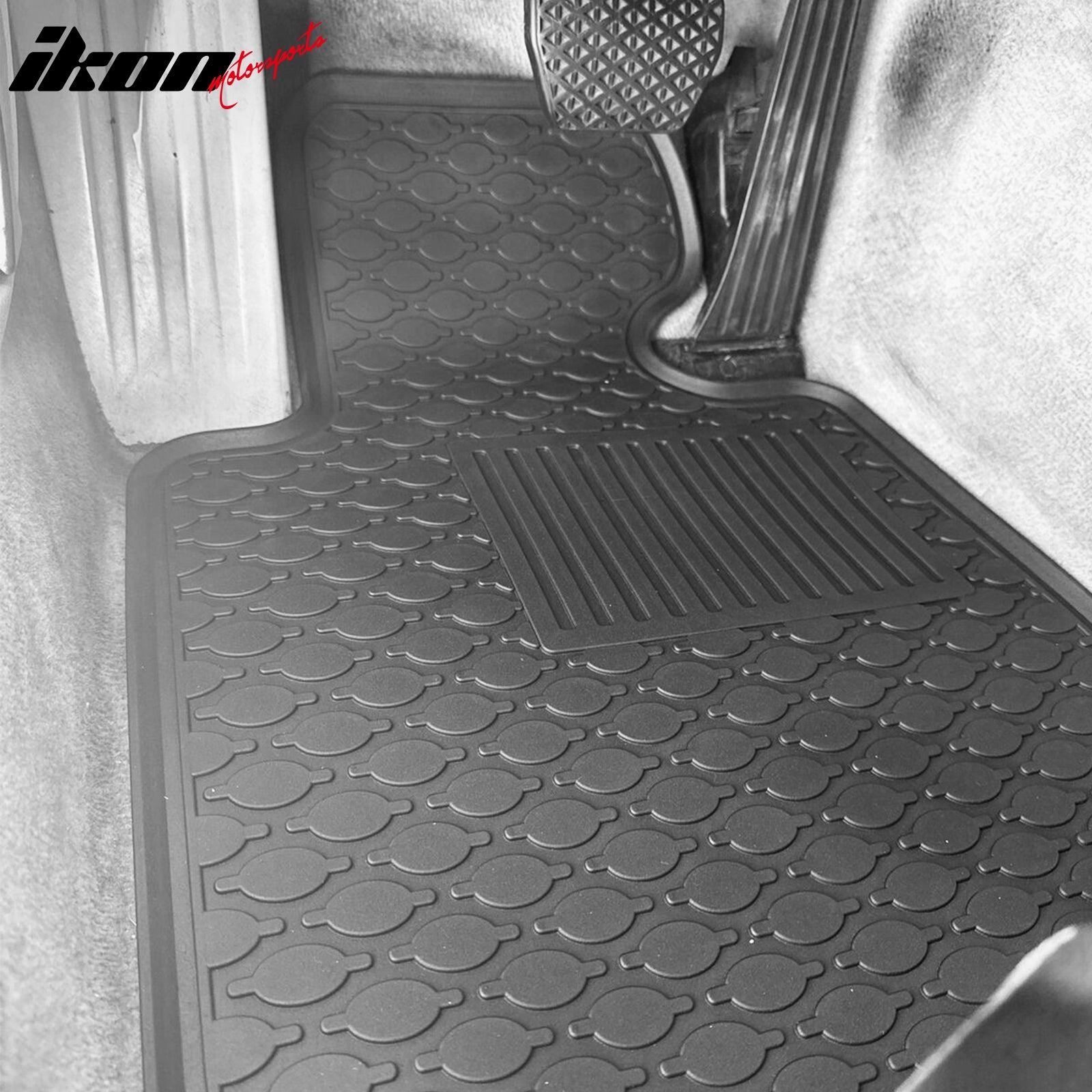 Fits 12-18 F30 3-Series/15-18 F80 M3 Heavy Duty Black Latex Floor Mats FOR (BMW)
