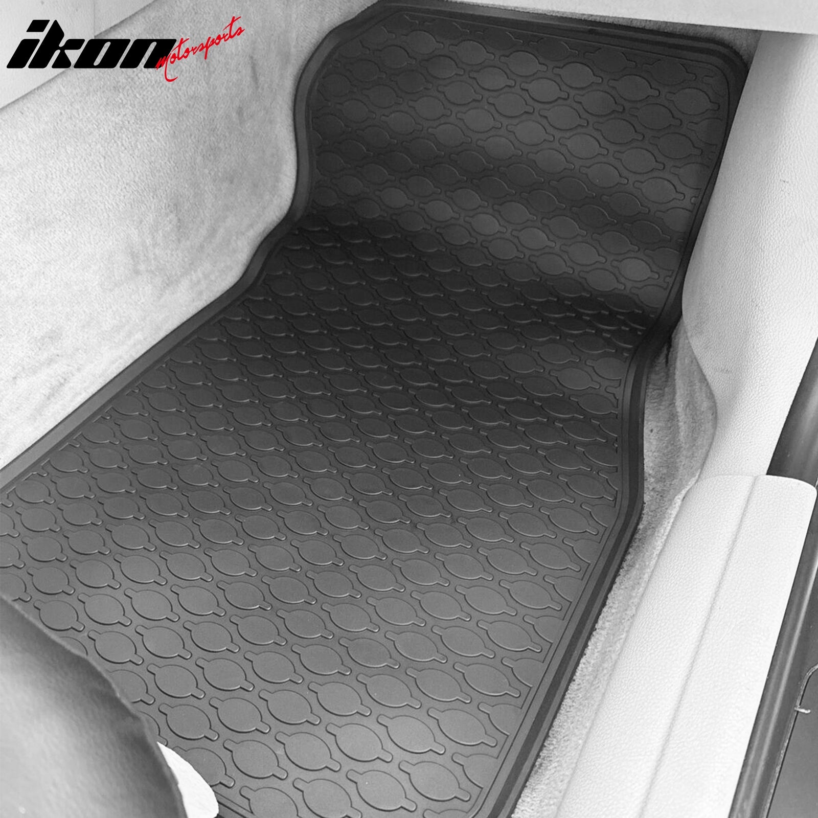 Fits 12-18 F30 3-Series/15-18 F80 M3 Heavy Duty Black Latex Floor Mats FOR (BMW)