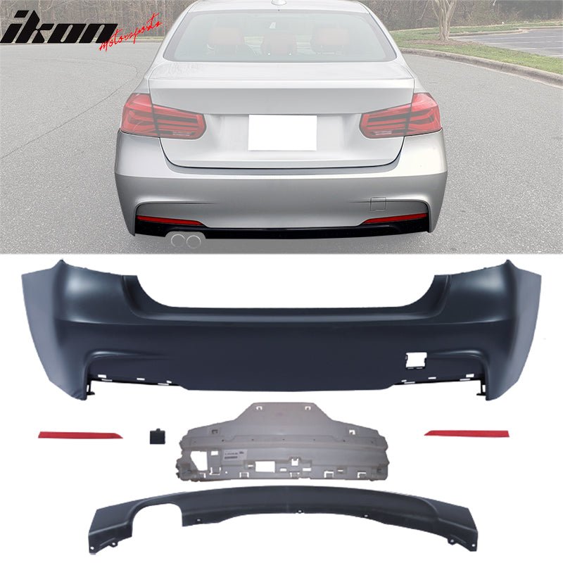 2012 - 2018 BMW F30 3 Series Sedan M - Tech Style Rear Bumper CoverIkon Motorsports