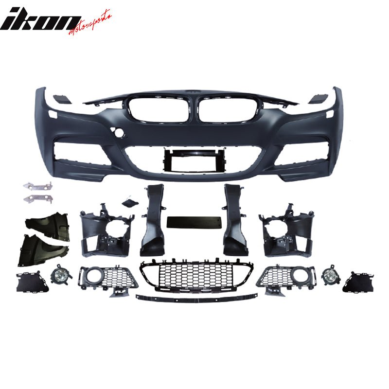 2012 - 2018 BMW F30 F31 Sedan Wagon M - Tech Style Front Bumper CoverIkon Motorsports