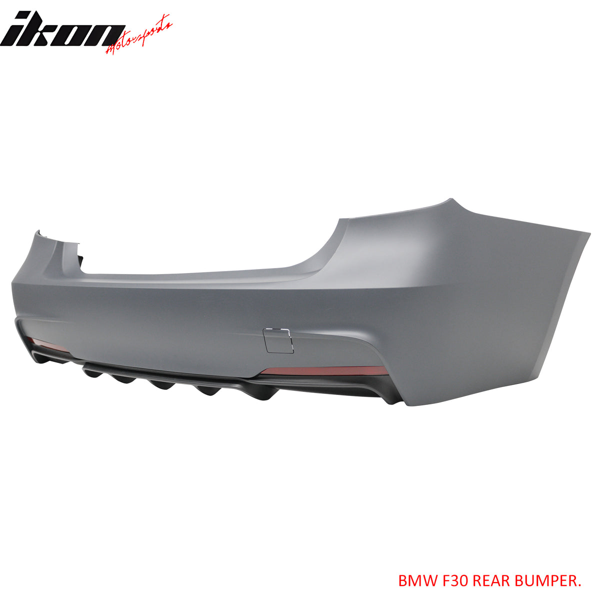 Fits 12-18 BMW F30 M Sport M Performance Rear Bumper Cover Single Muffler Outlet