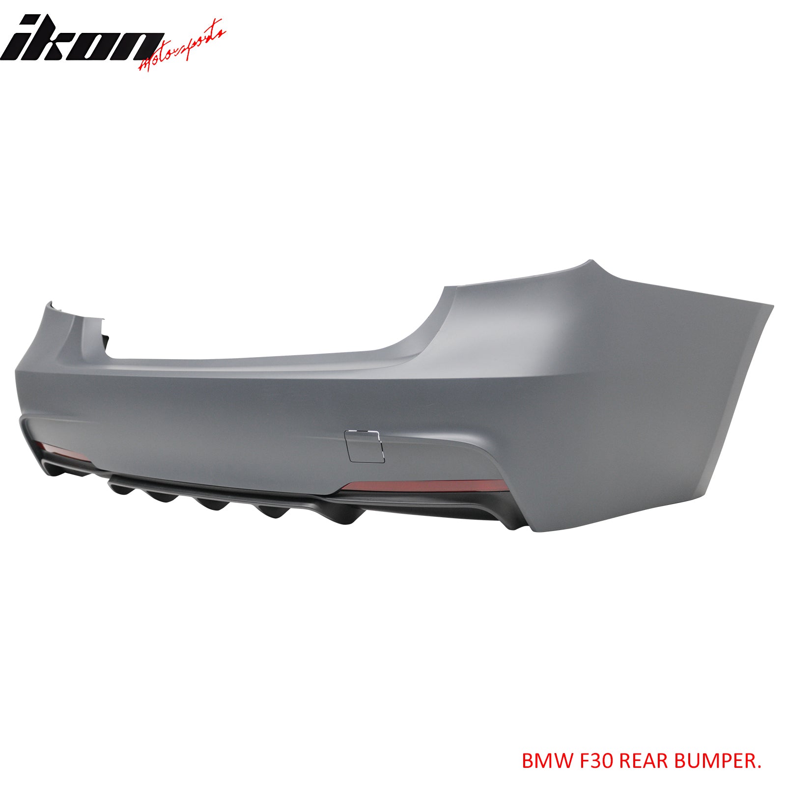 Fits 12-18 BMW F30 M Sport M Performance Rear Bumper Cover Single Muffler Outlet