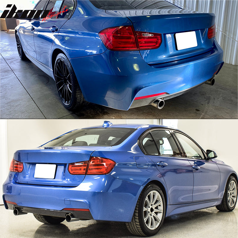M-Tech Style Rear Bumper Cover W/ 335i Single Muffler Twin Outlet for ...