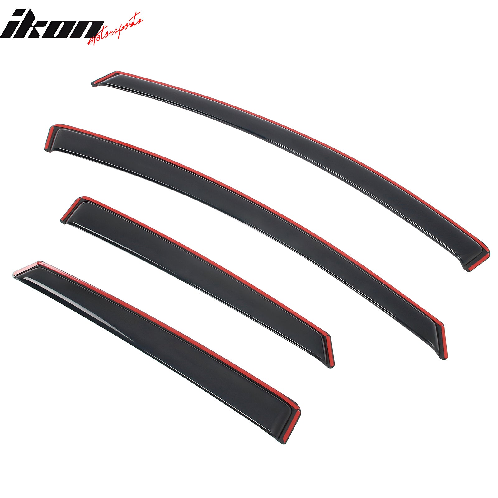 Fits 12-18 Ford Focus Sedan& Hatchback In-Channel Window Visors Rain Deflectors