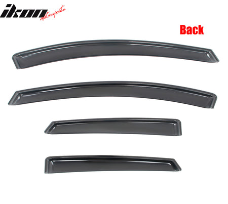Fits 12-18 Ford Focus Sedan& Hatchback In-Channel Window Visors Rain Deflectors