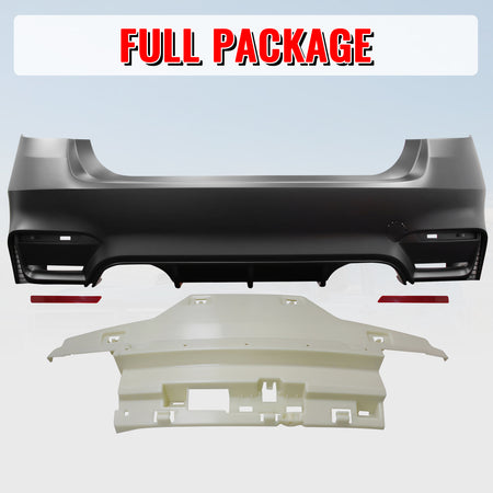 Fits 12-19 BMW F30 3-Series Sedan M3 M4 Style Rear Bumper Cover Replacement PP