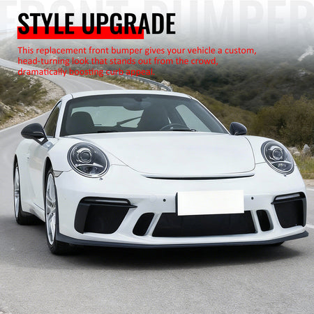 Fits 12-19 Porsche 911 GT3 Style Front Bumper Cover w/ DRL Upgrade 991 to 991.2
