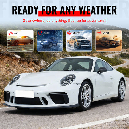 Fits 12-19 Porsche 911 GT3 Style Front Bumper Cover w/ DRL Upgrade 991 to 991.2