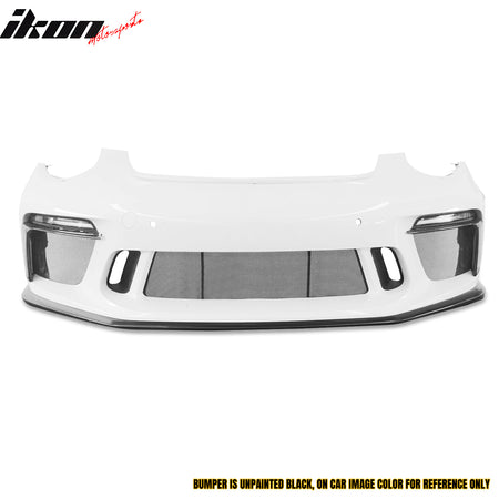 Fits 12-19 Porsche 911 GT3 Style Front Bumper Cover w/ DRL Upgrade 991 to 991.2