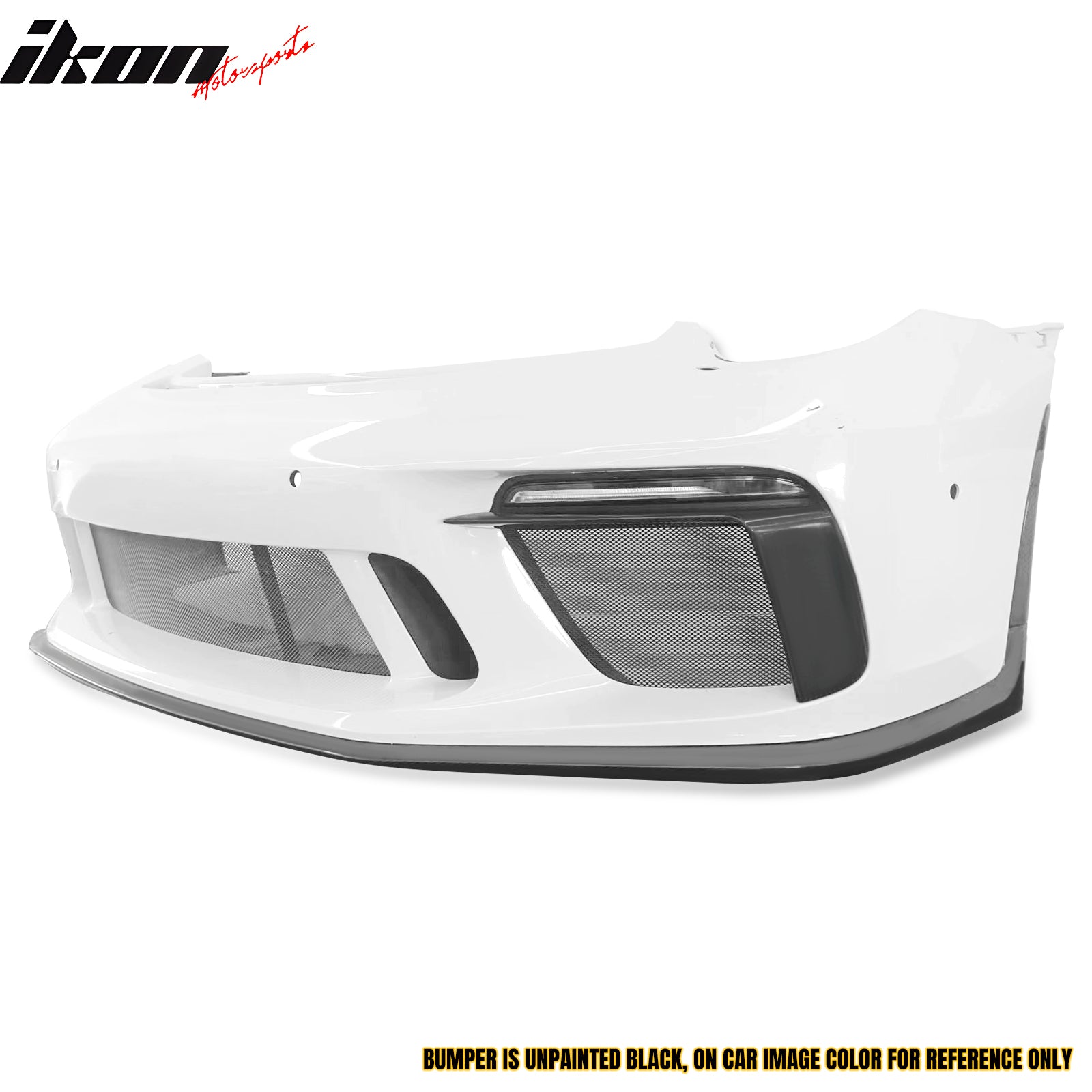 Fits 12-19 Porsche 911 GT3 Style Front Bumper Cover w/ DRL Upgrade 991 to 991.2