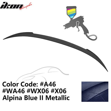 2012 - 2019 BMW F13 M6 Coupe V Style Rear Spoiler ABSA46 Alpina Blue II MetallicIkon Motorsports