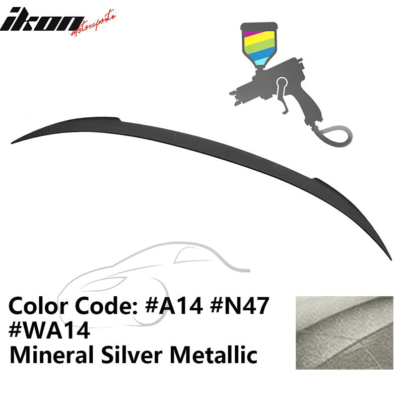 2012 - 2019 BMW F13 M6 Coupe V Style Rear Spoiler ABSA14 Mineral Silver MetallicIkon Motorsports