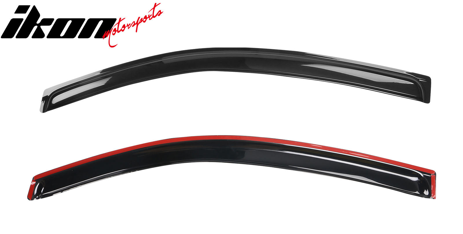Fits 12-19 Fiat 500 2PCS Side Window Visors Sun Rain Vent Guard